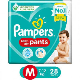 PAMPERS BABY DRY PANTS (M) 28PAD